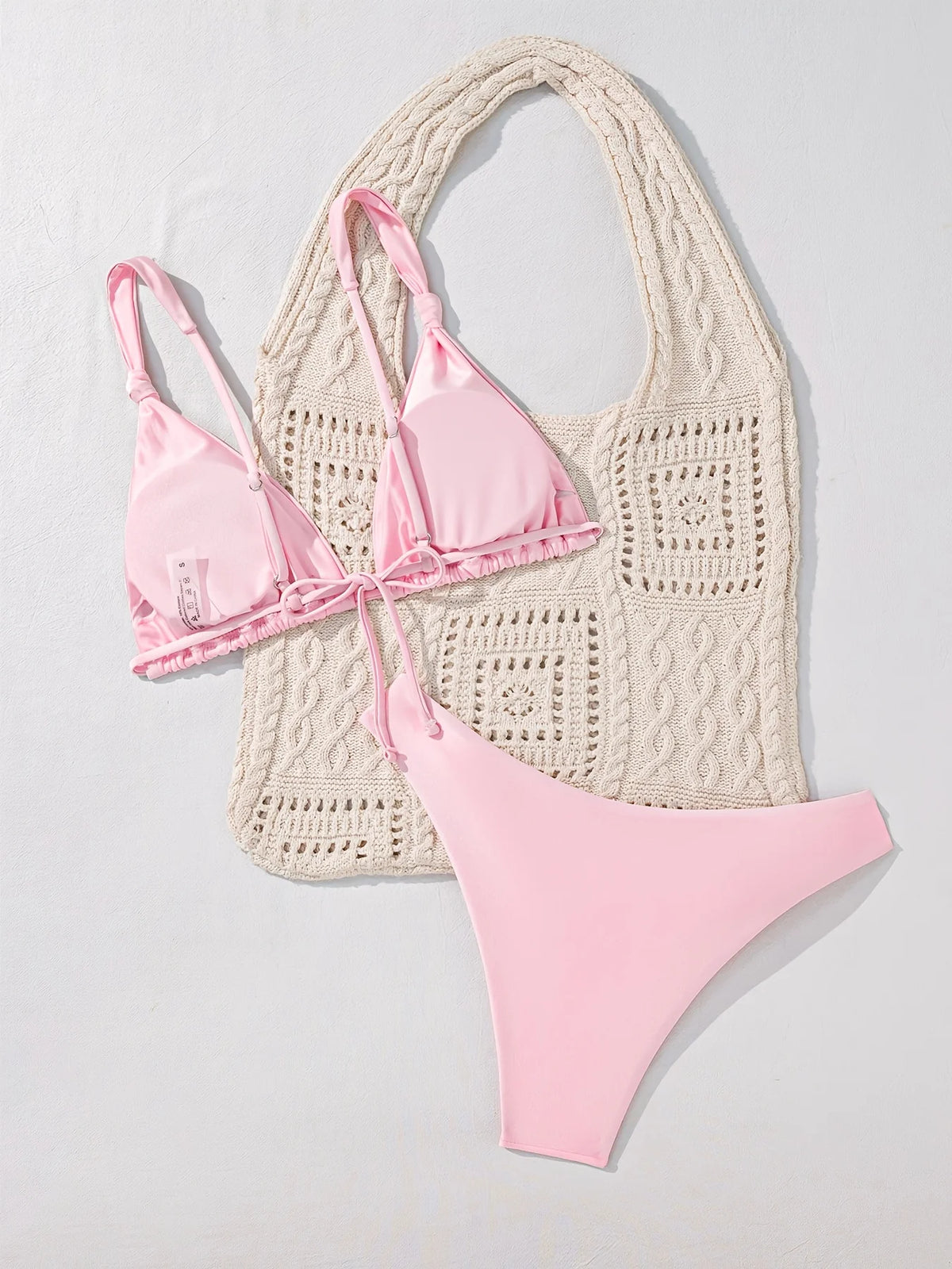 ZTVitality Sexy Pink Push Up Bikini Set 2026 Summer Beachwear Swimsuit Women's Swimwear Biquini Knotted Bikini Two Piece New
