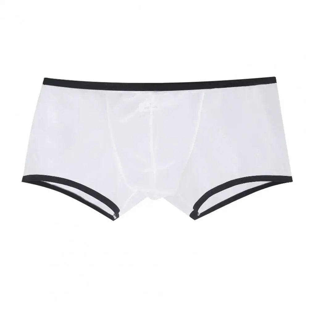 Mesh Perspective Shorts Panties Men Boxer Underwear Transparent Low-rise Moisture-wicking Boxer Shorts