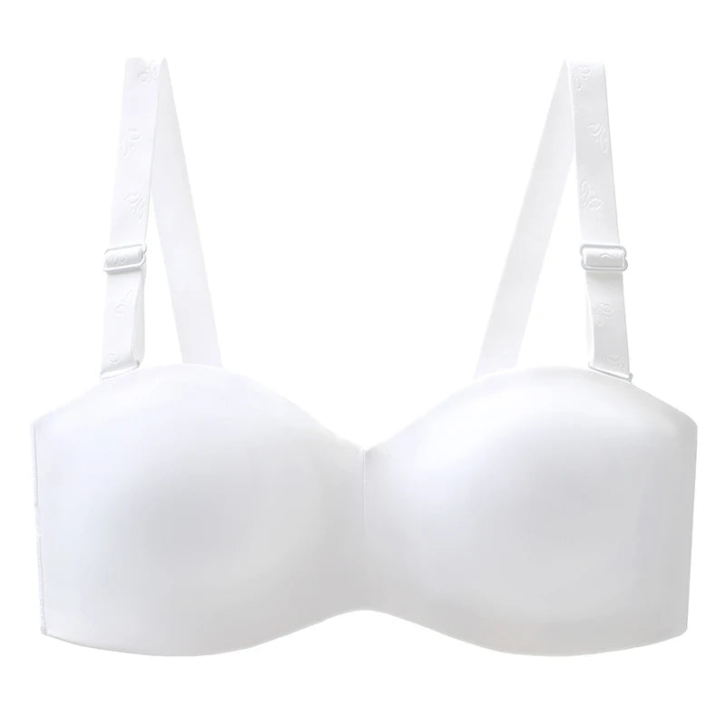 Women's Non-Padded Strapless Bra Invisible Bra Minimizer Support Unlined Strapless Bra Big Size Anti-slip B-CD E F G 32-40 42 48
