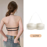 Vintage Multiway Bra Halter Neck Non-Slip Adhesive Bra for Small Bust Satin Backless Strapless Summer Lingerie UK S-XL MOYISU AB