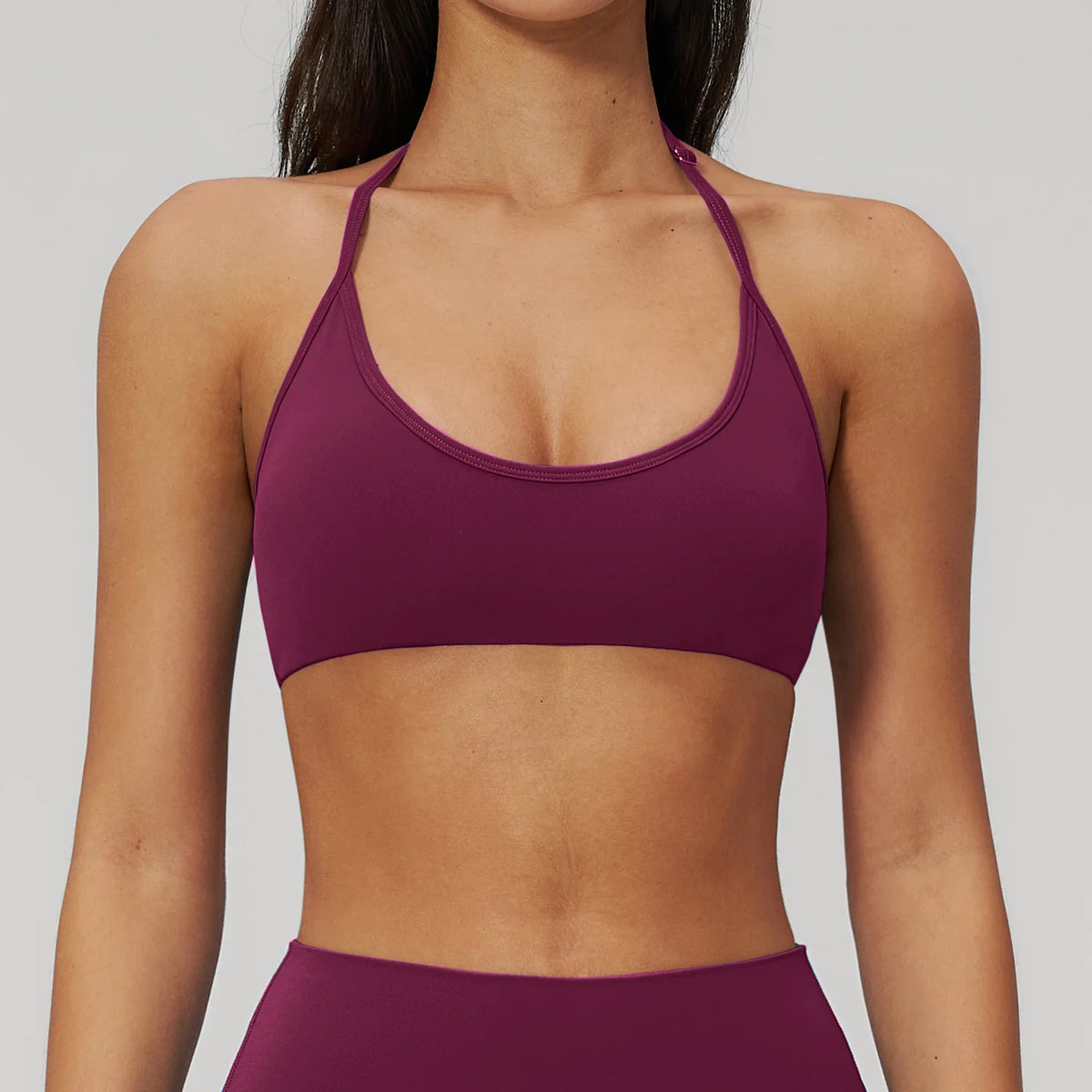 Breathable Bra Gym Top Women Bras High Support Thin Strap Halter Sports Bras Push-up Workout Underwear Shockproof Yoga Tank Tops