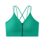 Seamless Bra Women Front Zipper Tube Tops Wrapped Chest Vneck Wireless Bra Comfort Tube Bra Beauty Back Underwear Sports Vest