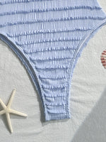 Sexy Holiday Swimwear Women 2026 Blue Sequin Starfish V Neck Hollow Out Backless Tummy Control Bathing Suit One Piece Swimsuit