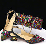 Doershow hot selling purple Shoes and Bags To Match Set Italy Party Pumps Italian Matching Shoe and Bag Set for Party! 81-21