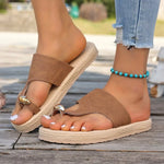 Clip Toe Slippers Square Toe Sandals Flip Flops Casual Shoes Summer New 2026 Fashion Beach