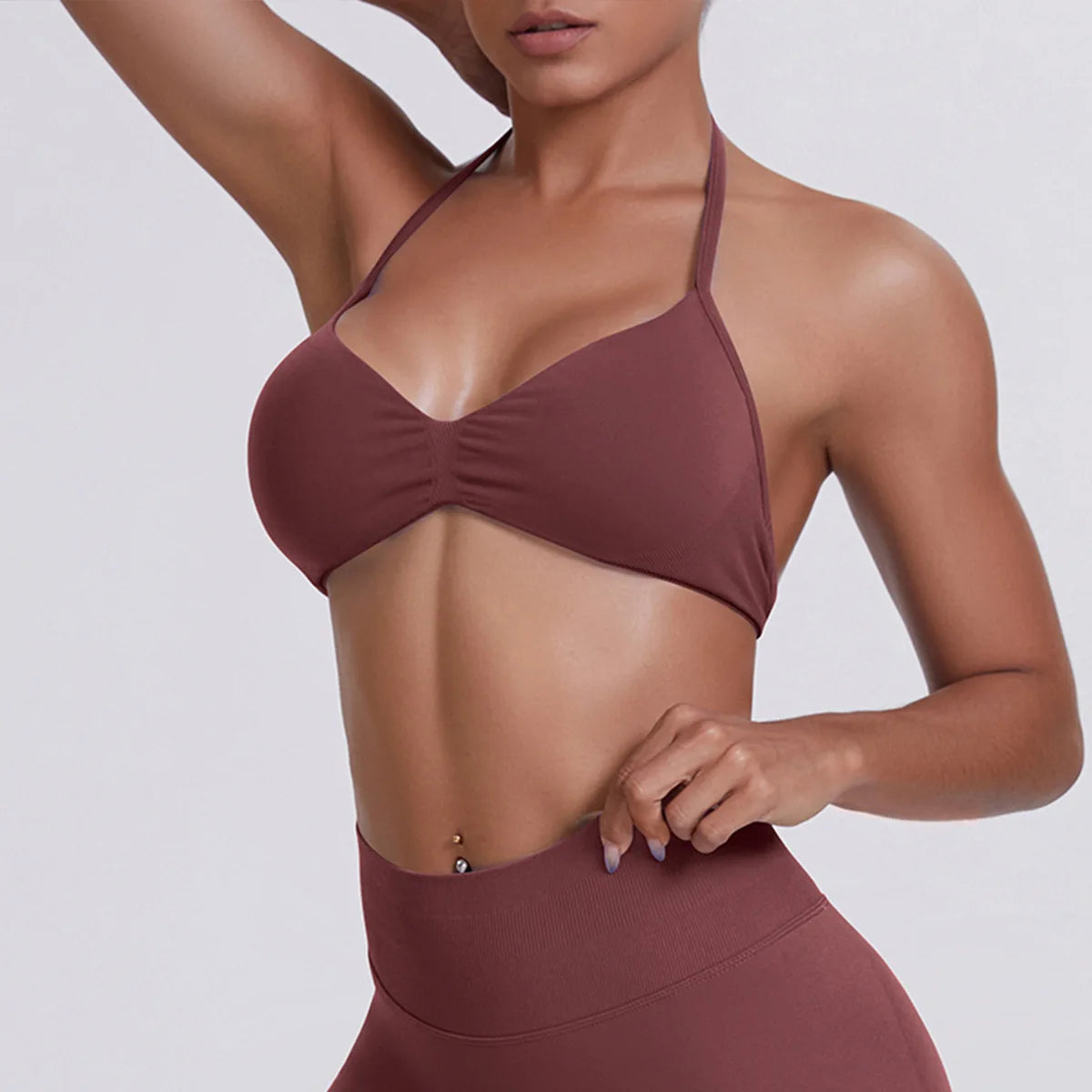 Hearuisavy Sports Bra Woman Gym Tops Sportswear Female Underwear Yoga Clothes Breathable Fitness Crop Top Push Up Workout Bras
