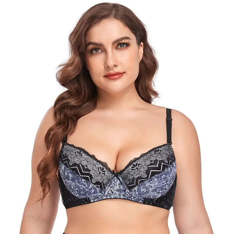 Beauwear 85D-110D plus size women 2 hook and eyes elastic underwear female sexy push up bras with light pad
