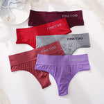 3Pcs M-2XL Seamless Thongs Women High Waist G-string Ladies Comfortable Bikini Panties Thong Underpants Girls Underwear Lingerie