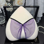 Rhinestone Sex Underwear Fishnet Crotchless Open T Pants Couple Panties Lace Women G String Hot Erotic Briefs Thong Intimates