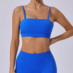 Women Yoga Bra Removable Shoulder Strap Anti-Slip Bra Wrap Chest Dual-Use Sports Yoga Wear Outside Running Fitness Top