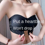 Summer Ice Silk No Trace Strapless Underwear Women Small Chest Gathering Non-slip Not Drop Breast Invisible Bra Cover Wipe Chest