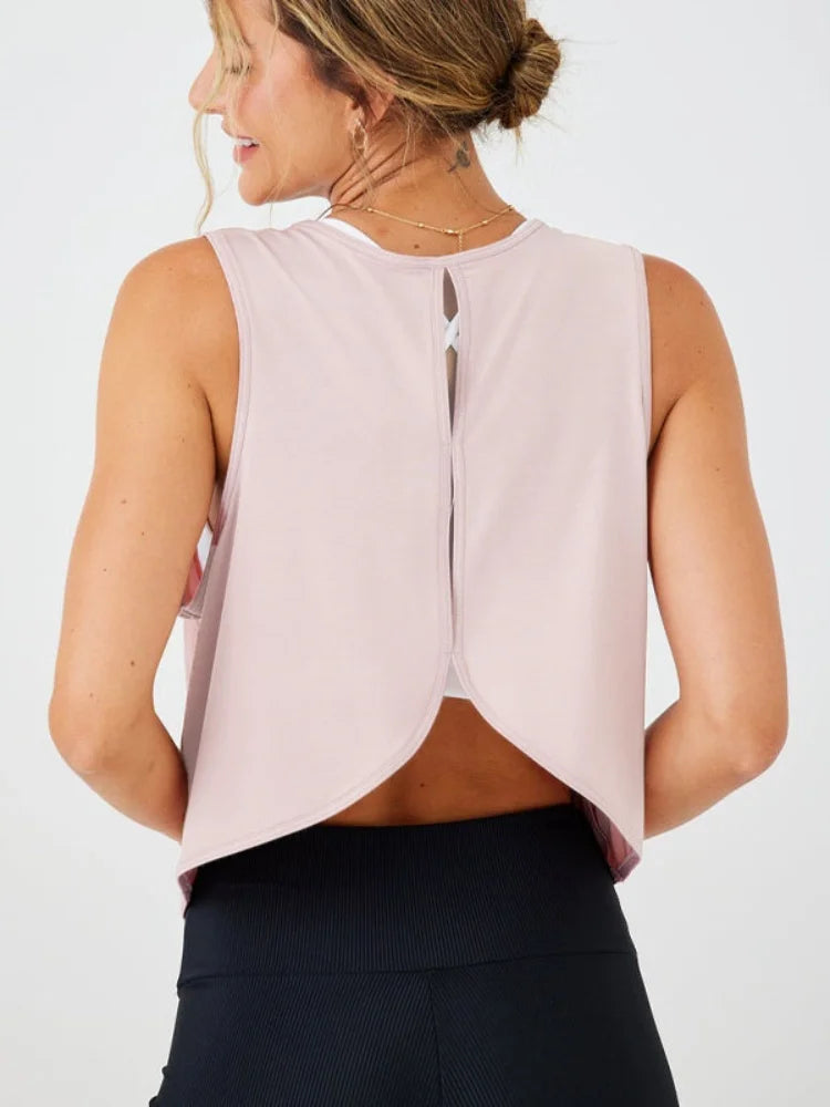 Summer Breathable Racerback Yoga Tank Tops Women Workout Gym Fitness Vest Quick Dry Running Sport Sleeveless Shirts Customize