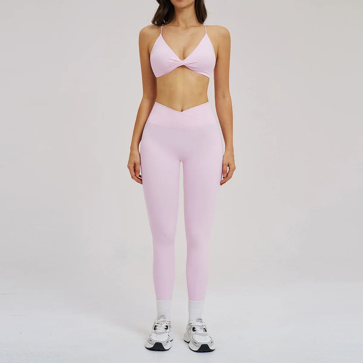 2PCS Yoga Suit Sports Set Women Fitness Quick-Drying Gym Tracksuit Running Nude Feeling Workout Outfit Sport Bra Leggings Suit