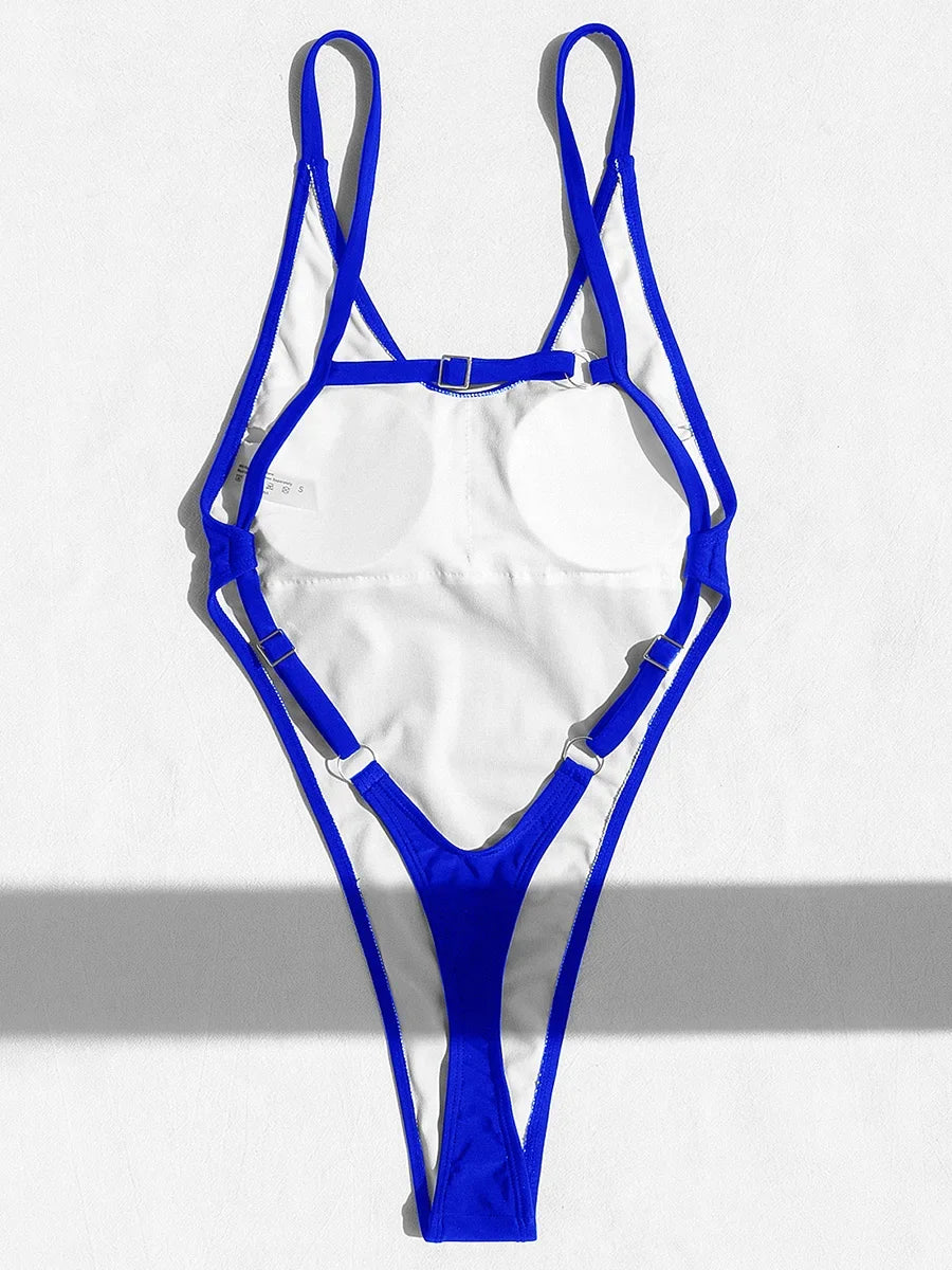 Backless Extreme Mini Micro G String Thong Women Swimwear One Piece Swimsuit Female Monokini High Leg Cut Bathing Suit Swim Lady