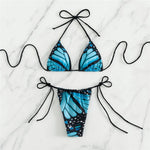 Sexy Butterfly Print Swimwear String Bikinis Set Micro Extremo Mini Thong Swimsuit Women Bathing Suit Triangle Bikini 2026 Mujer
