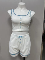 New Women's Summer Sleepwear Home Vest Bow Sweet and Simple Casual Home Wear Camisole Top Shorts Sleepwear Two-Piece Set Y2K
