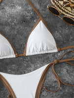 Halter Triangle String Thong Bikinis 2026 Women Sexy Swimsuit Solid Brazilian Swimwear Female Bathers Bathing Swimming Swim Suit