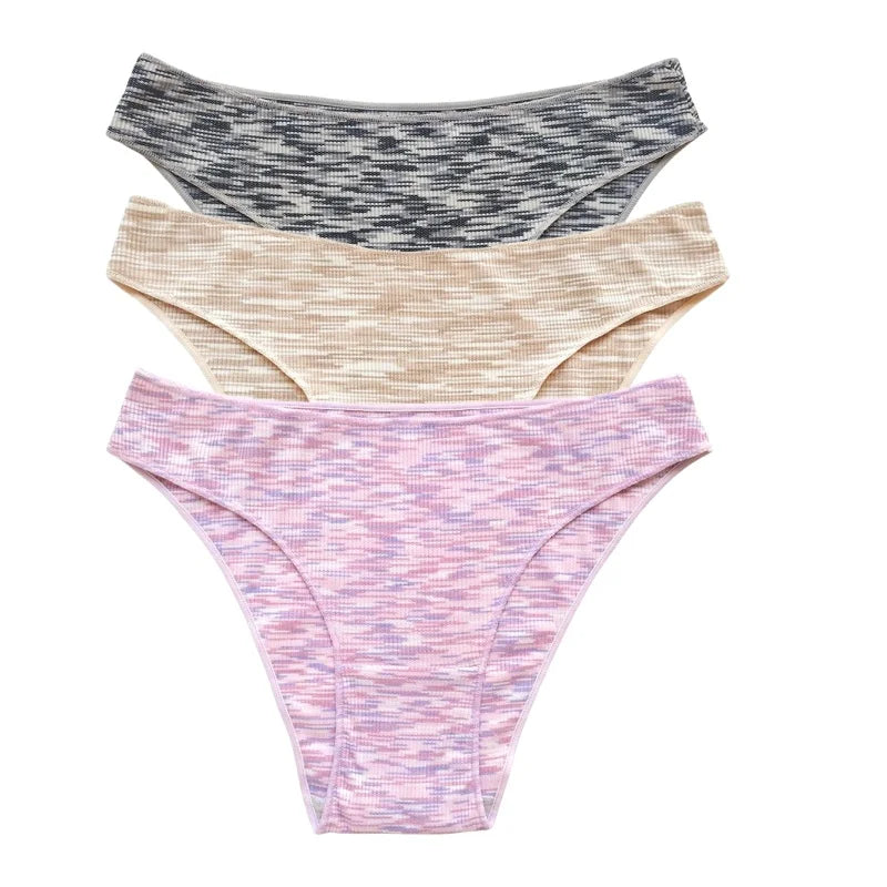 3Pcs/Set Women Panties Low Rise Briefs Seamless Underwear Female Underpants Comfort Strench Panties Sexy Lingerie S-XL