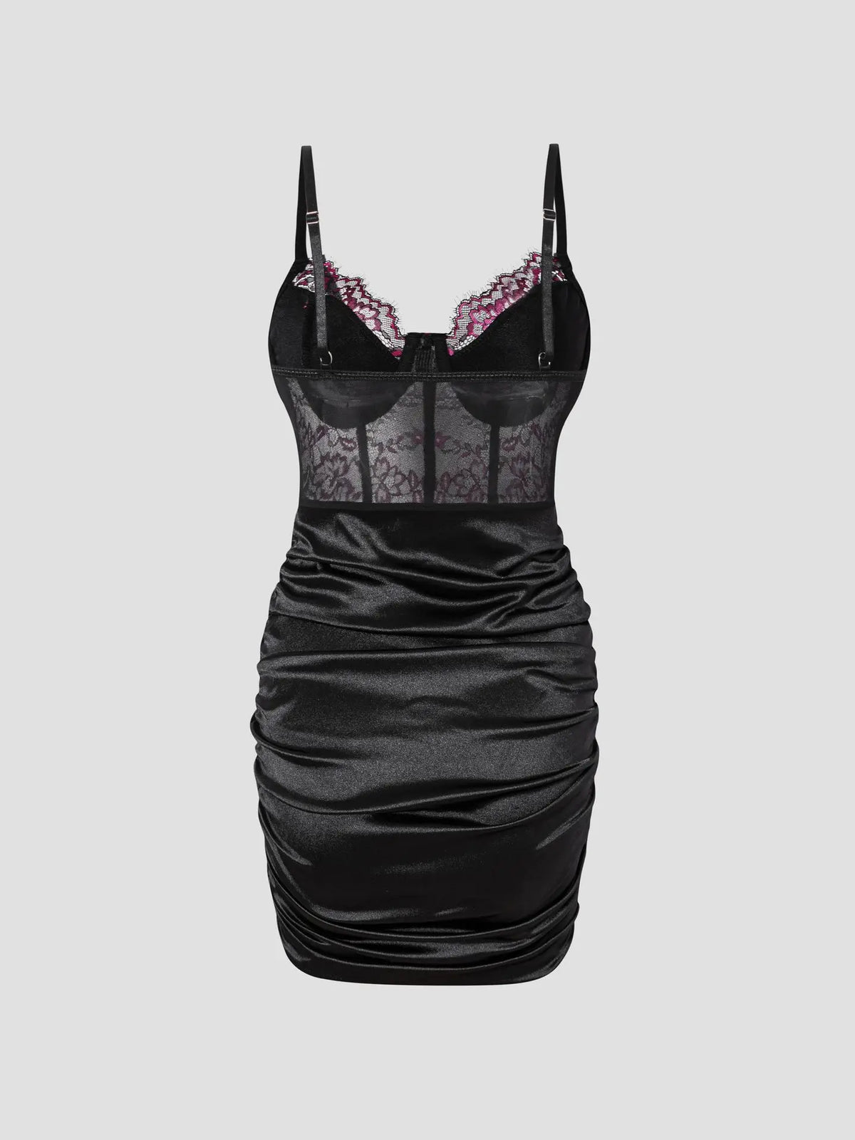 Hot Girls Slim Spaghetti Strap Mini Dresses Women Sexy See Through Flower Lace Fold Package Hip Bodycon Short Dress Club Vestido