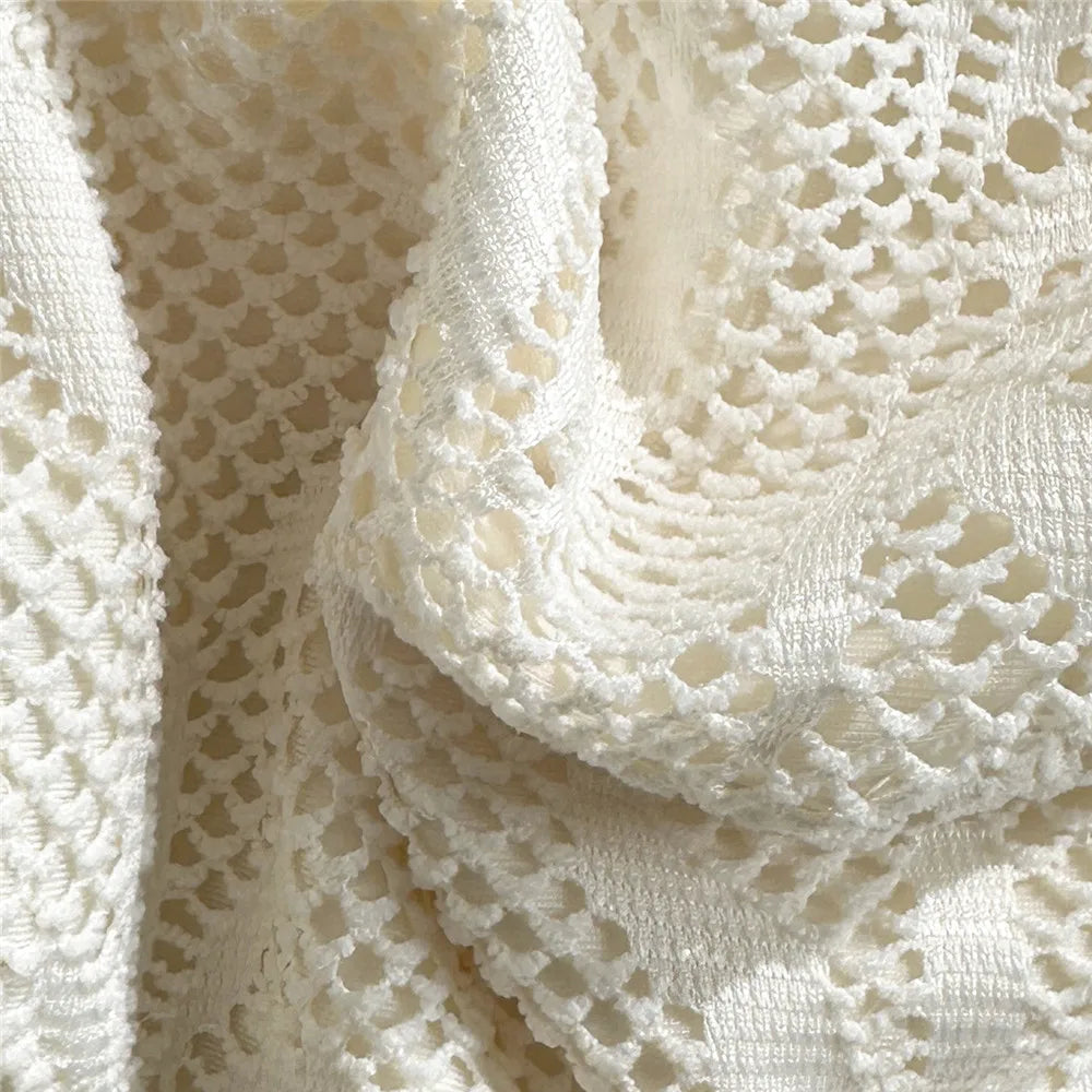 Brown Leaf Fishing Net Bandeau Bikinis Sets Front Hollow Out Sexy Swimsuit Woman 2026 Bead Swimwear Bathing Suit Bikini De Mujer