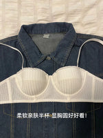 Japanese Manga Minimizer Bra Half Cup Demi Style Wireless Comfort Support Anti Sagging Lingerie Set for Large Bust 32-38 AB USA