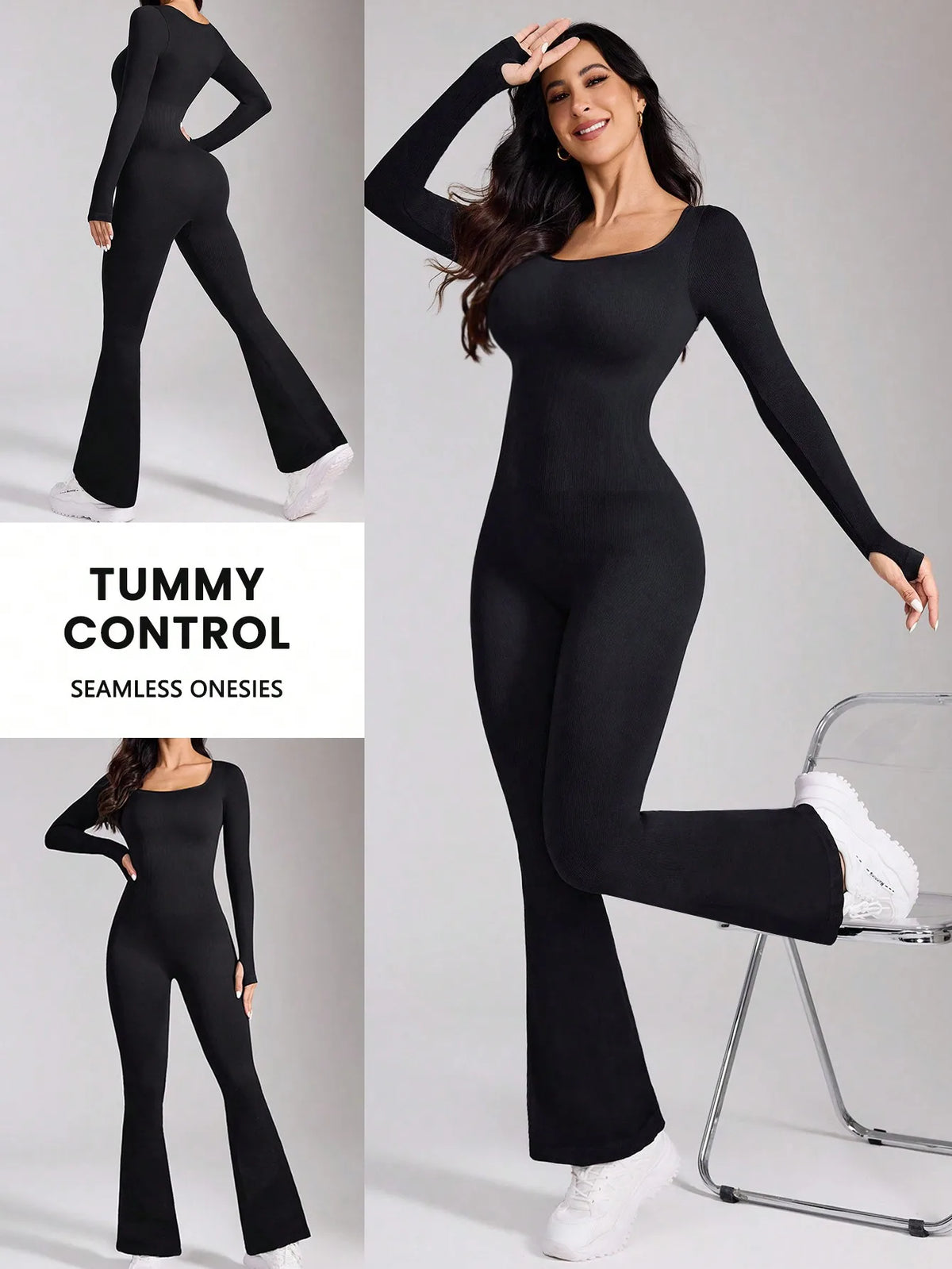 Casual Flared Pants for Women, High Waisted, Hip Lifted, Wide Leg Pants, Micro Flared Sports Yoga Jumpsuit