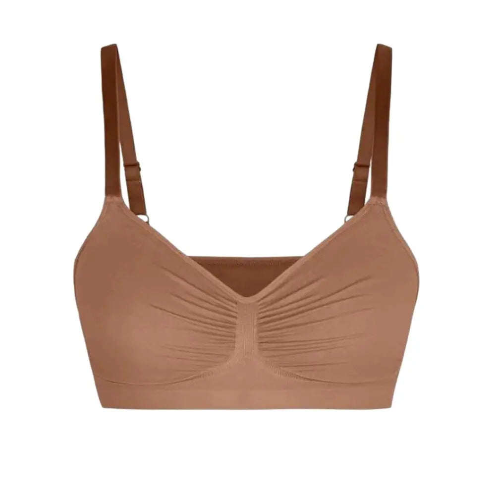 Wireless Soft Workout Bra Full Coverage Push Up Bralettes Sports Bras for Women Seamless Crop Cami Bra for Yoga Fitness