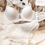 Sexy Hollow Push Up Bra Set Seamless Glossiness Comfort Women Underwear Classic Bandage Design Temptation Bras and Panties Sets