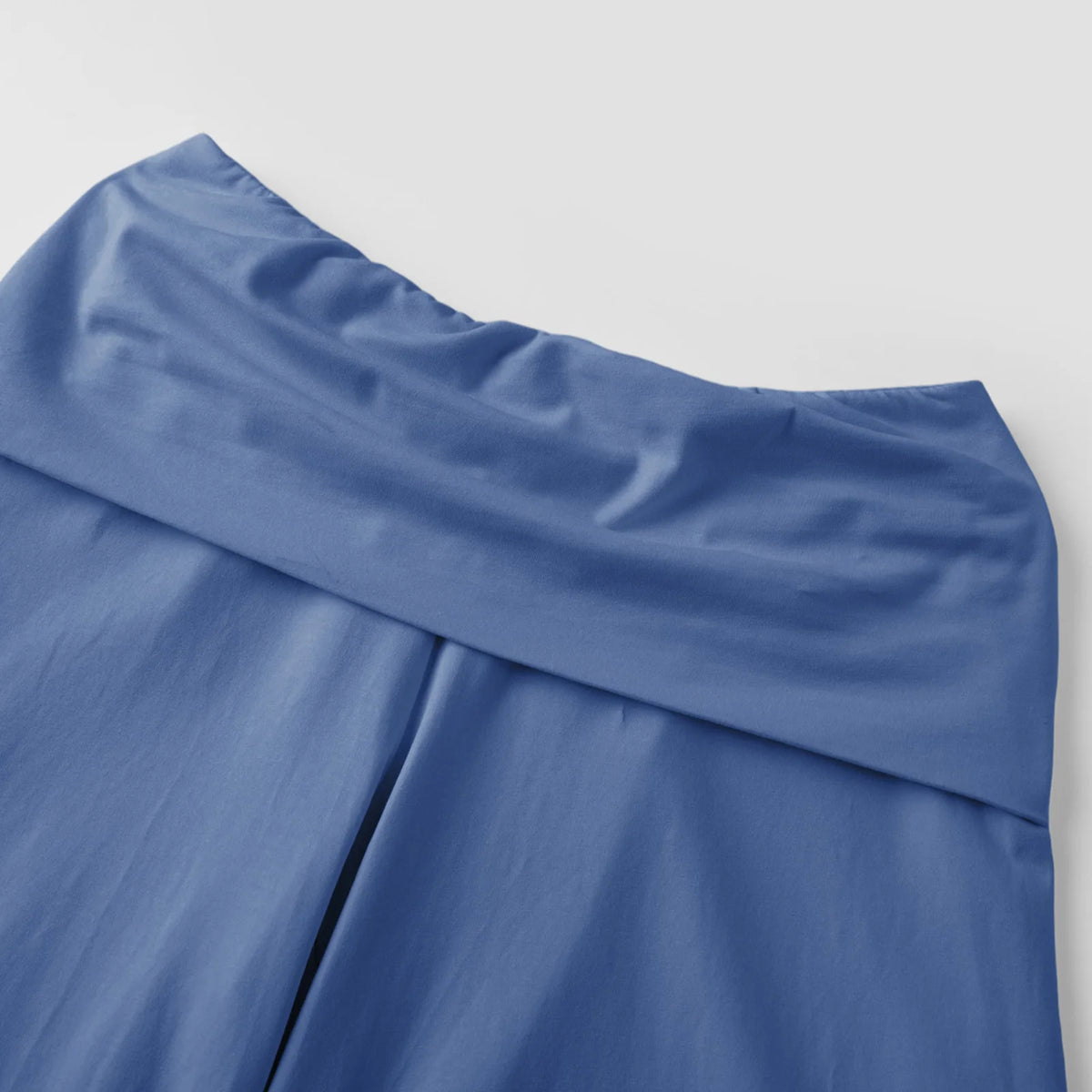 Women's Summer Capri Pants Fold Over Waistband Low Rise Wide Leg CroppedTrousers Daily Lounge Out Going Solid Color