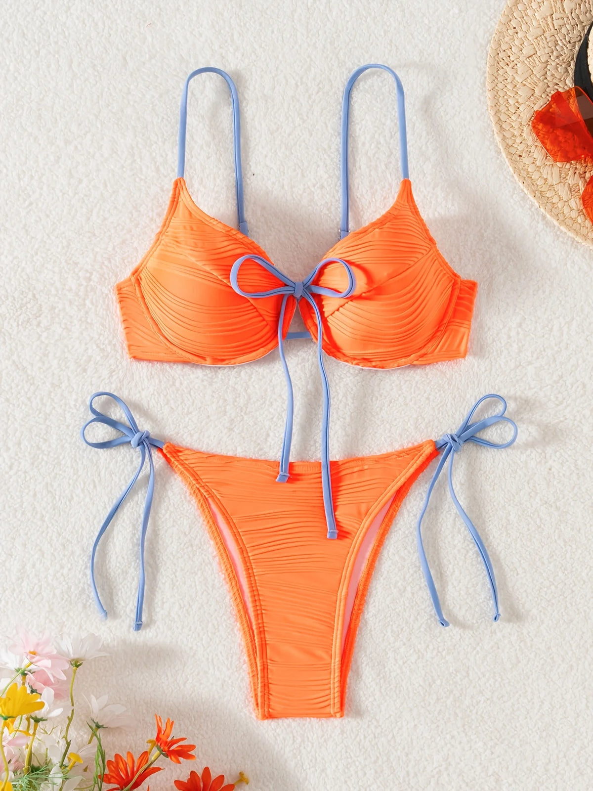 ZTVitality Sexy Patchwork Push Up Bikini 2025 New Arrival Padded Bra Underwire Bandage Swimsuit Women's Swimwear Summer Biquini