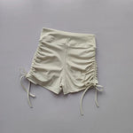 High-Waisted Women's Yoga Fitness Shorts Sexy Drawstring Tied Three-Part Sports Hot Pants for Fitness And Exercise