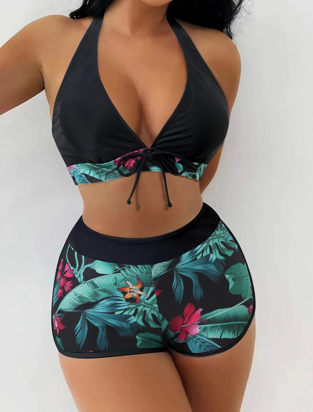 Plus Size Women's Swimsuit Tankini Boxer Bikini 3XL 4XL 5XL
