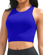2026 Sporty Swim Vest Swimsuit Only Tops Padded Swimwear Women Solid Bathers Bathing Swimming Suit Female