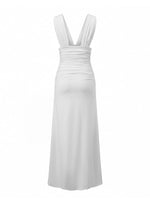 2026 Summer Women's Sleeveless Dress Deep V Neck Bodycon Long Tank Dress Party Evening Elegant Dresses for Date Daily