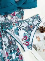 3 Pieces Push Up Bikinis 2026 Women With Kimono Beach Printed Swimsuit Sexy Swimwear Female Bathers Bathing Swimming Swim Suit