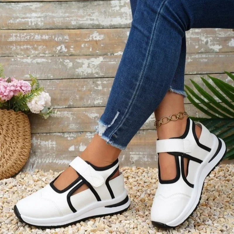 Outdoor Breathable Mesh Vulcanized Sneakers Women's Shoes Flats Casual Platform Travel Walking Footwear