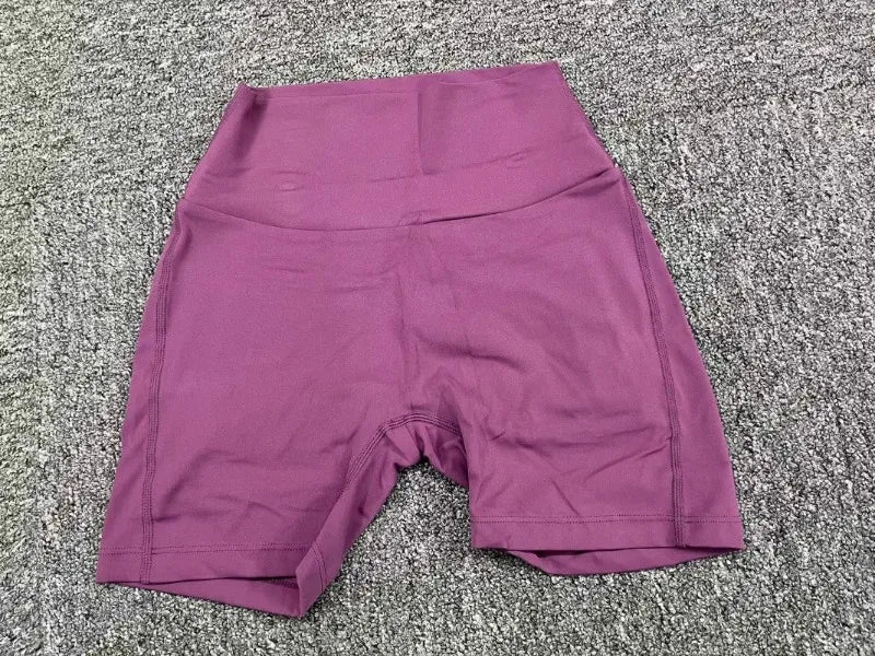 Women's Peach Lifting Yoga Shorts - High Waisted Stretchy Workout Shorts with Button Quick-Dry Tummy Control for Running Fitness