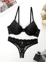 High Quality Simple And Sexy Lace Women's Push Up Two-piece Bra And Underwear A3107