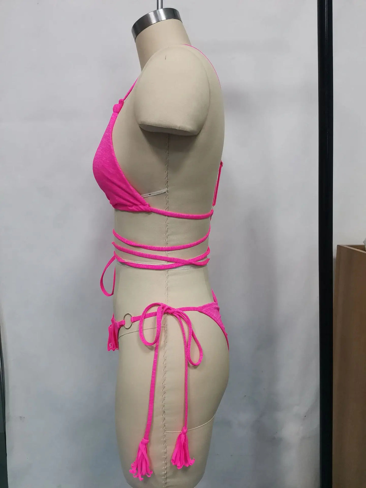 Print Triangle Bikini Set Women Split Swimwear Sexy Bandage Design Micro Bikini Beachwear Summer New Lady Swimming Bathing Suit