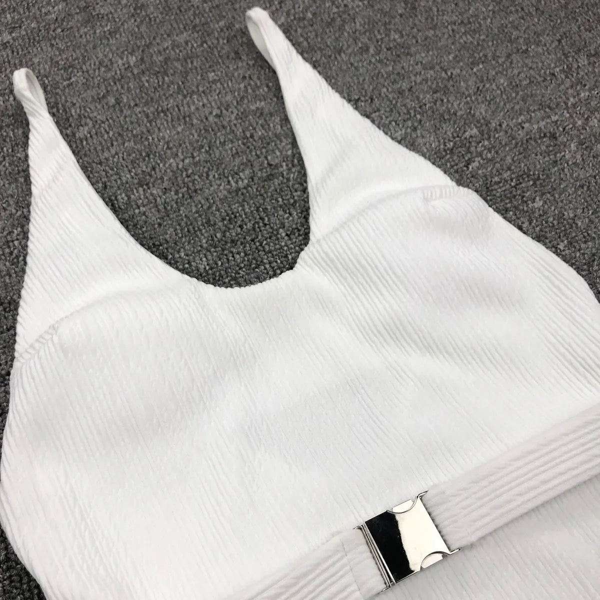 V Neck Ribbed High Cut Women Swimwear One Piece Swimsuit Female Backless Monokini with Waist Belt Bathing Suit Swim Beachwear