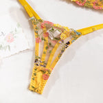 Sexy Floral Fancy Lingerie Lace Embroidery Fairy Seamless Tulle Underwear See Through Exotic Sets for Women Fahion Bilizna Set