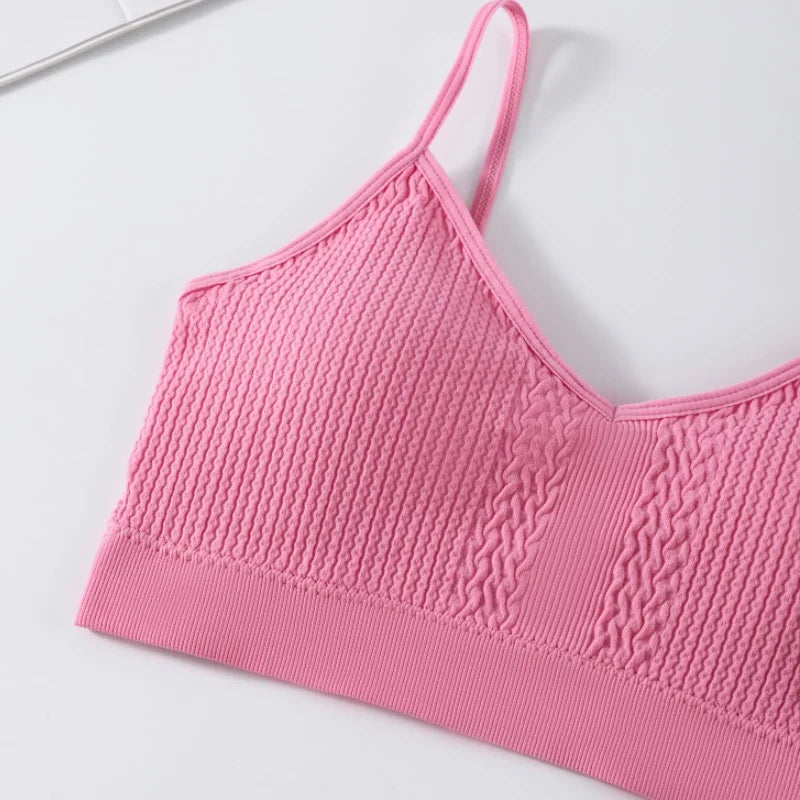 Seamless Bras For Women Wire Free Padded Brassiere Sports Underwear Comfort Crop Top Solid Color Sexy Lingerie M-XL Intimates