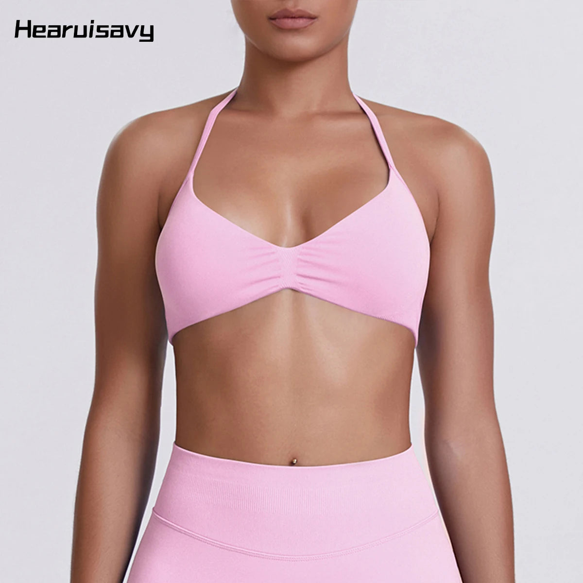 Hearuisavy Sports Bra Woman Gym Tops Sportswear Female Underwear Yoga Clothes Breathable Fitness Crop Top Push Up Workout Bras
