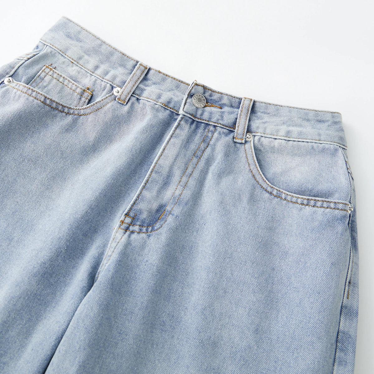 Summer Women Wide Leg Cropped Jeans High Waist Loose Fit Mid Pants Daily Casual Denim Pants Streetwear