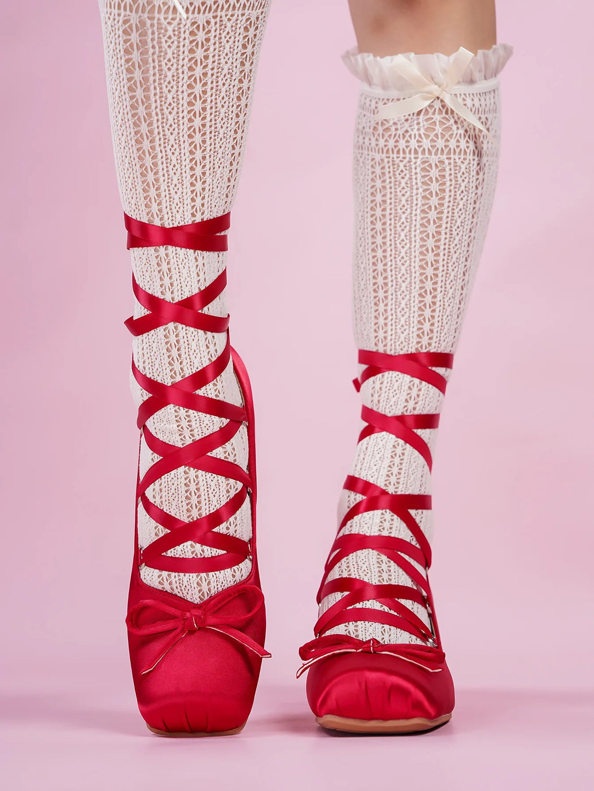 2026 Plus Size 43 Retro Red Lolita Ankle Wrap Pumps Sweet 5cm Med Square Heels Gothic Cosplay Ballet Mary Janes Shoes Women