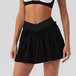2026 Summer Tennis Short Skort Women Quick Drying High Waist and Abdominal Compression Lace Ruffles Yoga Golf Pleate Mini Skirt