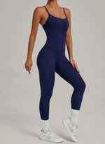 Padded One-Piece Yoga Clothes Sportswear Women's Gym Push Up Workout Clothes Fitness Sports Fitness Wear Yoga Jumpsuit