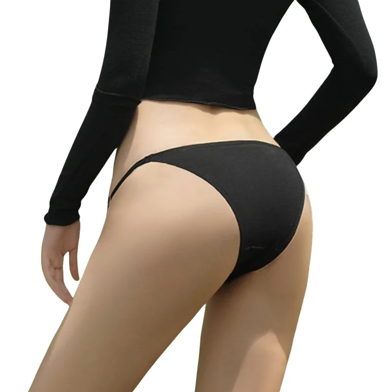 4Pcs/Set Women Cotton Briefs Sexy Brazilian Panties Low-Rise Underwear Adjustable Buckle Female Underpants Comfort Lingerie S-XL
