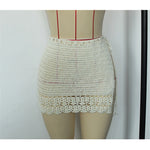 2026 Hollow Out Skirt Sarong Crochet Knitted Tunic Beach Cover Up Cover-ups Beach Dress Beach Wear Beachwear Female Women V8074