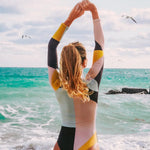 2024 Women One Piece Swimsuit Surfing Sport Swimsuit Long Sleeves Swimwear Print Monokini Bathing Suit Tropical Bodysuit Female